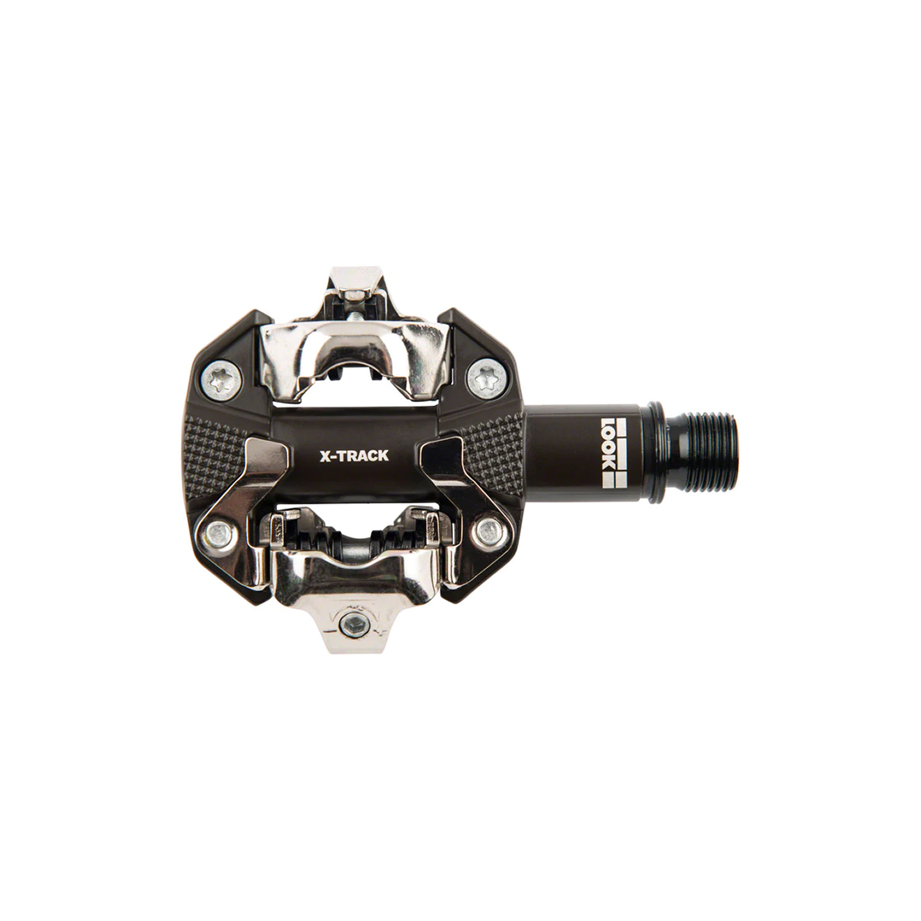 LOOK X-TRACK Pedals - Dual Sided Clipless, Chromoly, 9/16", Gray