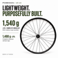 Poseidon AR-24 Lightweight All Road Wheelset - Center-lock disc / Thru-axle