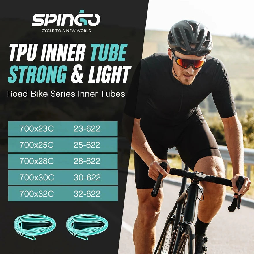 SPINGO TPU Inner Tubes 700C x 23C-32C with Presta Valves