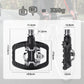 Lightweight Nylon Half-Clip Flat Bike Pedals