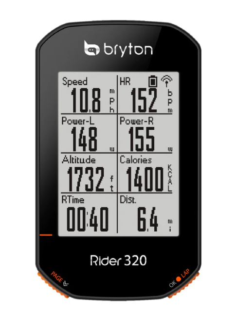 Bryton GPS Bike Computer Rider 320 + Sensor Bundle